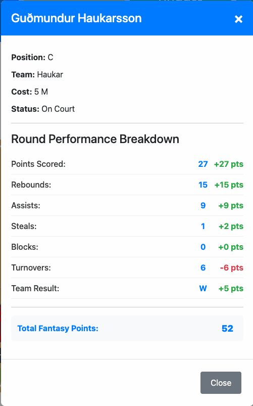 Basketball Fantasy Iceland screenshot